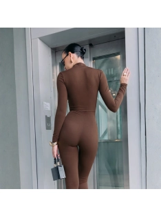 Silky Cat | Slimfit overál | Őzbarna