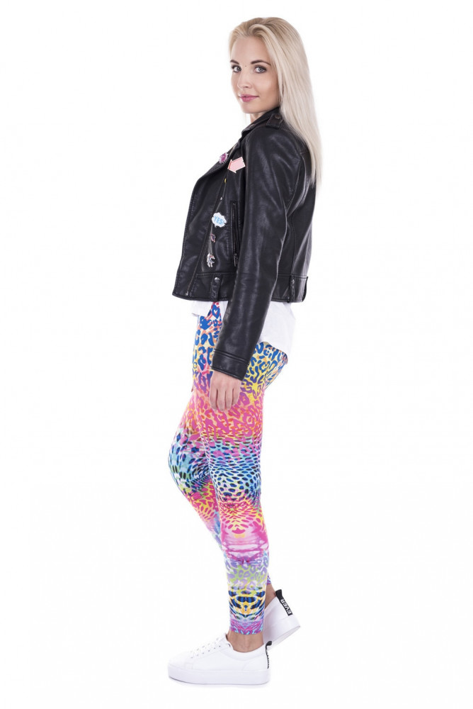 Rainbow Leopard jóga leggings