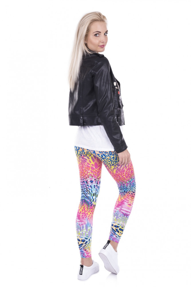 Rainbow Leopard jóga leggings