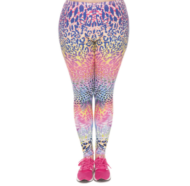 Rainbow Leopard jóga leggings