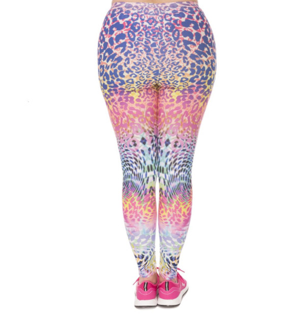 Rainbow Leopard jóga leggings