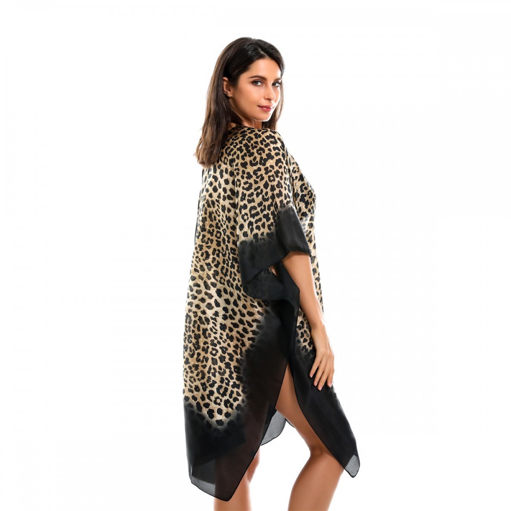 Leopard mintás nőies strankimono - kaftán - tunika