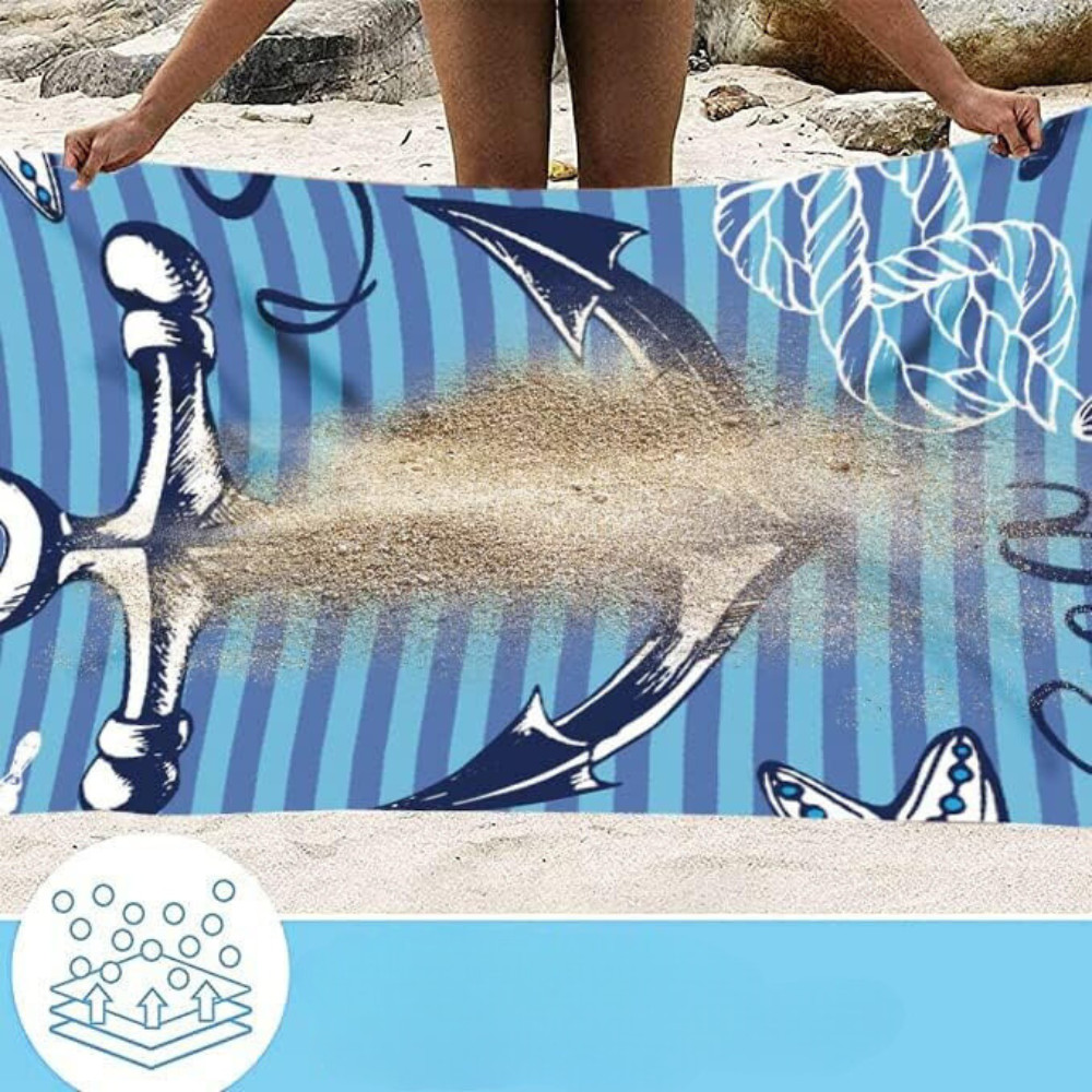 Nautical - Microfiber strandtörölköző (160*80 cm)
