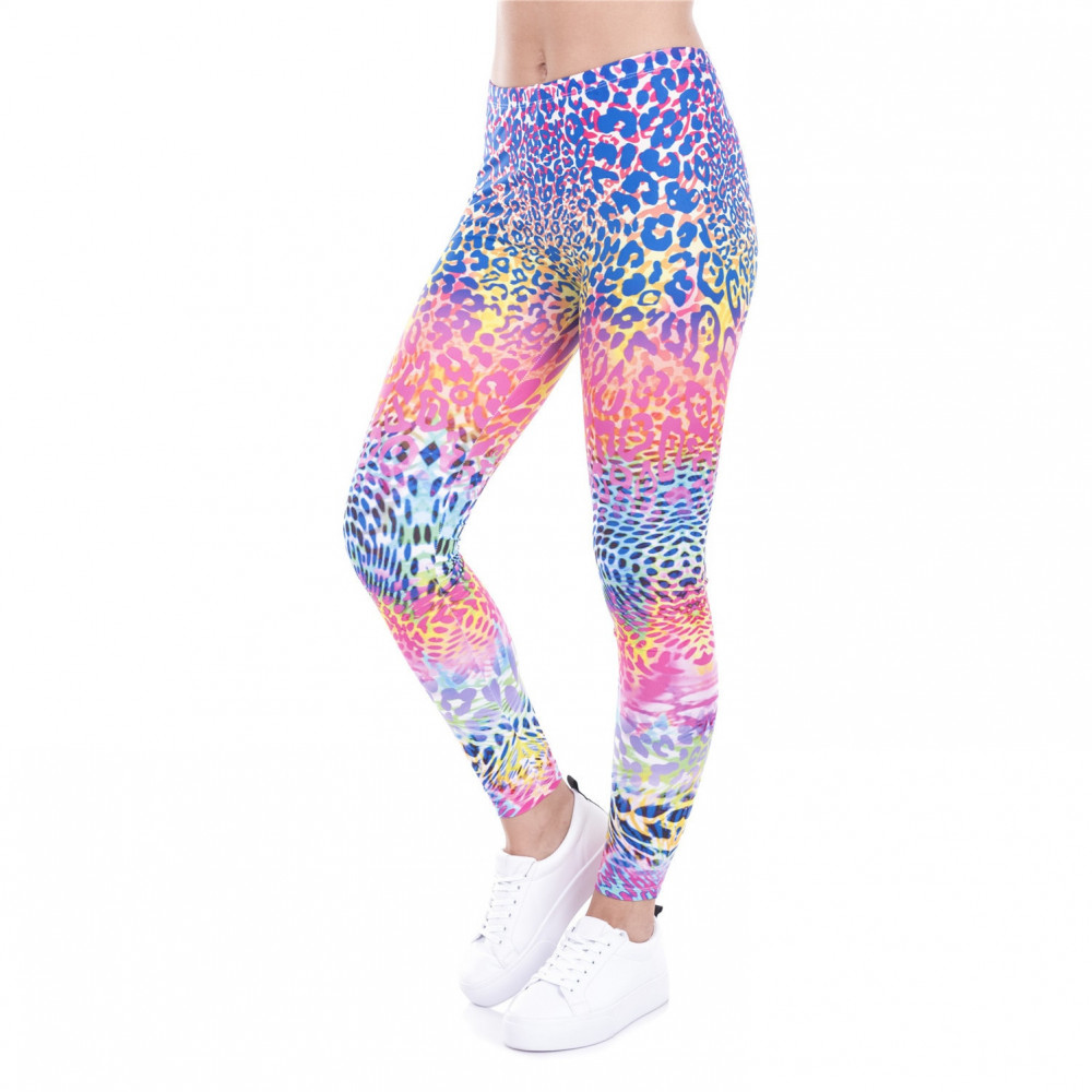 Rainbow Leopard jóga leggings