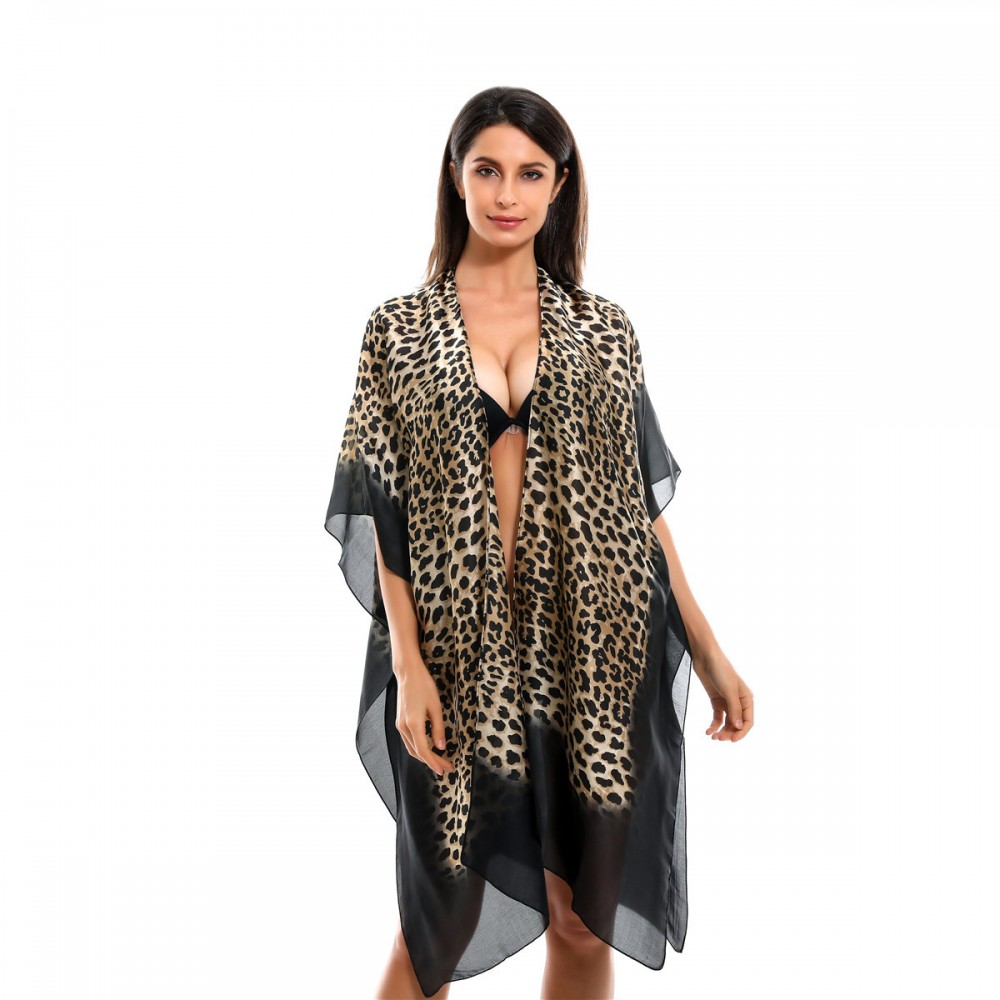 Leopard mintás nőies strankimono - kaftán - tunika